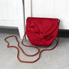 Yves Saint Laurent Ribbon Satin Shoulder Bag Pochette Red