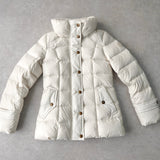 バーバリー ブルーレーベル ファー ダウンジャケット ダウンコート ファー取り外し可能 レディース ホワイト - NEWSED