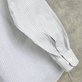 バレンティノ ガラヴァーニ ヴィンテージ ストライプ柄 ロゴ 刺繍 長袖シャツ グレー - NEWSED