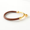 Hermes Jumbo Leather Bracelet Brown