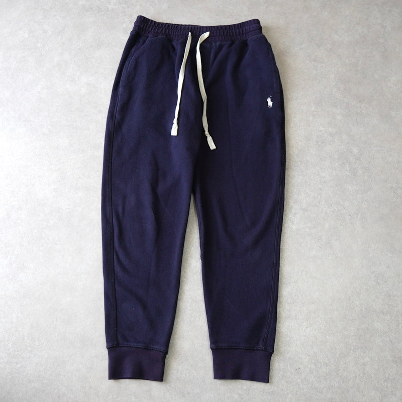 ポロ ラルフローレン ロゴ 刺繍 スウェットパンツ ネイビー - NEWSED
