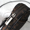 Fendi Zucca Canvas Leather Shoulder Bag Brown