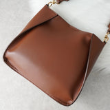 ステラマッカートニー ミニ クロスボディバッグ ショルダーバッグ レザー パンチングロゴ ブラウン - NEWSED