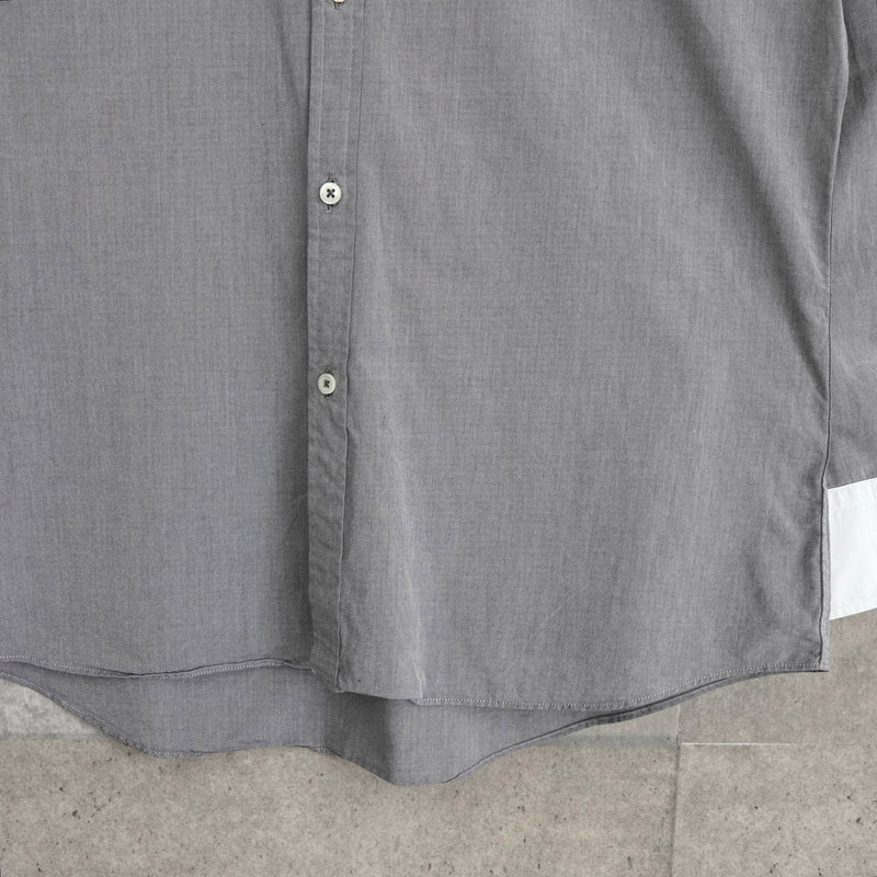 バーバリー ブラックレーベル ホースロゴ クレリックシャツ 長袖シャツ グレー - NEWSED