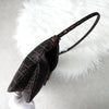 Fendi Mamma Bucket Zucchino Double Flap Nylon Canvas One Shoulder Bag Brown