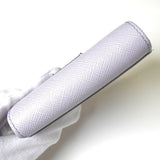 プラダ トライアングルロゴ サフィアーノレザー 二つ折り財布 パープル - NEWSED