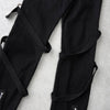 ディーシー コットン ボンテージパンツ ブラック レディース
