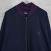 フレッドペリー トラックジャケット ブルゾン ロゴ刺繍 ダークネイビー/ダークパープル