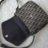 ディオール トロッター ショルダーバッグ キャンバス/レザー ブラック - NEWSED