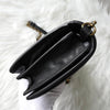 Bottega Intrecciato 黑色皮革转锁链条单肩包