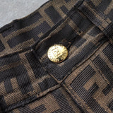 フェンディ ヴィンテージ ズッカ パンツ ブラウン レディース - NEWSED