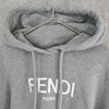 フェンディ ロゴ ショート丈 パーカー フーディー レディース グレー