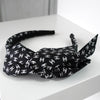 Chanel Coco Mark Ribbon All-over Print Headband Black
