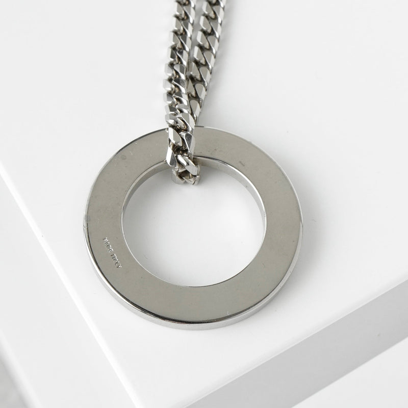 セリーヌ ヴィンテージ サークルロゴ シルバー ネックレス - NEWSED