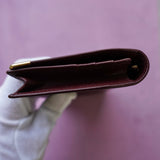 カルティエ マストライン レザー 二つ折り 長財布 ボルドー ギャランティーカード付き - NEWSED