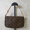 ルイ・ヴィトン モノグラム ポシェット アクセソワール レザー ハンドバッグ ワンショルダーバッグ ブラウン