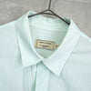 Maison Kitsune Chillax Fox Striped Short Sleeve Shirt in Green