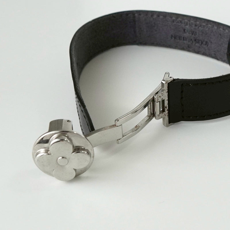 ルイヴィトン ブラスレ・ヴー・グッドラックブレス モノグラム レザー ブレスレット バングル ブラック - NEWSED