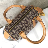 クリスチャン ディオール トロッター キャンバス / レザー ミニボストンバッグ ブラウン - NEWSED