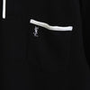 Yves Saint Laurent 复古徽标黑色长袖 Polo 衫