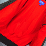 アディダス トレフォイルロゴ 千鳥格子柄 ウールジャケット ブルゾン ブラウン - NEWSED