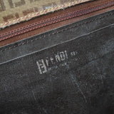 フェンディ ズッキーノ コーディングキャンバス レザー ショルダーバッグ カーキ ベージュ - NEWSED