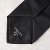 Prada Triangle Plaque Triangle Logo Narrow Tie Black