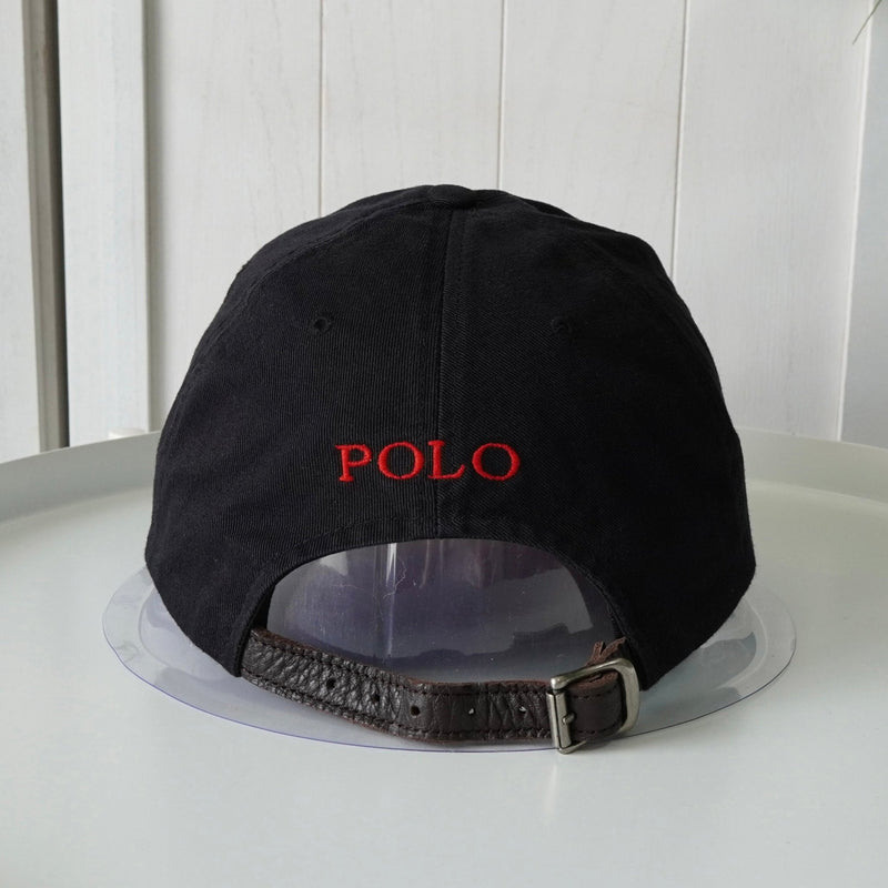 ポロ ラルフローレン ロゴ キャップ ブラック - NEWSED