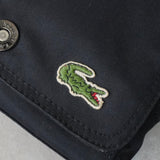 ラコステ ナイロン ミニショルダーバッグ ポーチ ロゴパッチ ブラック - NEWSED