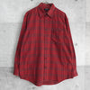 バーバリー ロンドン ロゴ チェック柄 長袖シャツ レッド