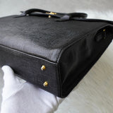 クレージュ ヴィンテージ ロゴ金具 レザー ビジネスバッグ ブラック - NEWSED