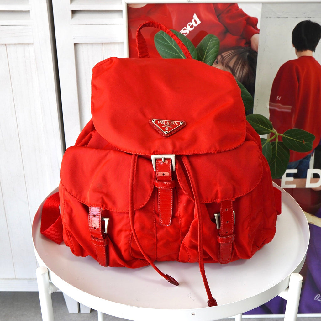 プラダ ポコノ テスート ナイロン バックパック リュックサック レッド 赤