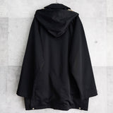 バーバリー フーデッド コート 撥水性 ノバチェック裏地 フード取り外し可能 ホースロゴボタン ブラック - NEWSED