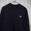 Fred Perry 徽标刺绣黑色运动衫