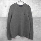 ポロ ラルフローレン スモールポニー ウール ニット グレー - NEWSED