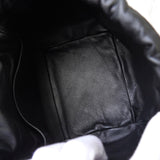 ジルサンダー ドローストリング キャンバス レザー 巾着型 ショルダーバッグ ポシェット アイボリー / ブラック - NEWSED