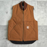 カーハート ダックベスト キルティング裏地 キャメル - NEWSED