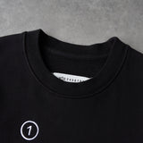 メゾンマルジェラ ロゴ 刺繍 ショート丈 スウェット ブラック レディース - NEWSED