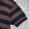 Fred Perry 海军蓝/棕色条纹短袖 Polo 衫