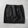 トミー ヒルフィガー レザー ミニスカート ブラック レディース