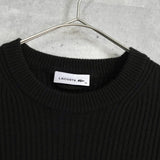 ラコステ ロゴパッチニットワンピース ブラック レディース - NEWSED