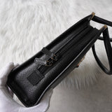 グッチ ジャッキー レザー ハンドバッグ ブラック - NEWSED