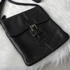 Loewe Logo Leather Shoulder Bag in Black