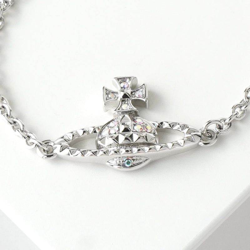 ヴィヴィアン ウエストウッド オーブ メイフェア ラインストーン シルバー ブレスレット - NEWSED