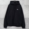 Stüssy 徽标刺绣黑色连帽衫