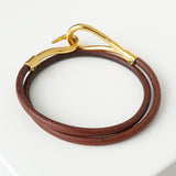 エルメス レザー ジャンボ チョーカー ブレスレットブラウン 箱付き - NEWSED