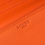 ロエベ アナグラム レザー 二つ折り 長財布 オレンジ - NEWSED