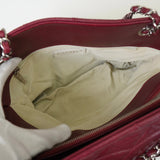 シャネル ココマーク キャビアスキン チェーン トートバッグ ボルドー - NEWSED