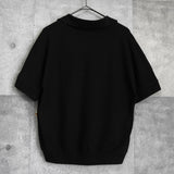 ラコステ ロゴ フライフロント 半袖ポロシャツ ブラック - NEWSED