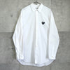 Play Comme des Garçons 心形标志长袖衬衫（白色/黑色）